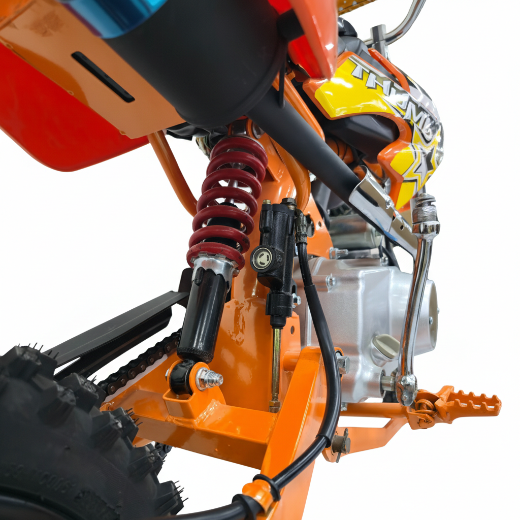 AK7 110cc Manual Clutch Petrol Dirt Bike with Electric Start – Orange