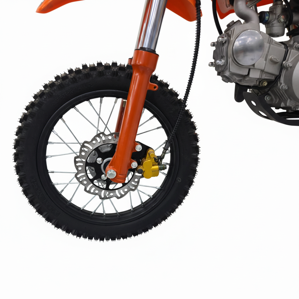 AK7 110cc Manual Clutch Petrol Dirt Bike with Electric Start – Orange