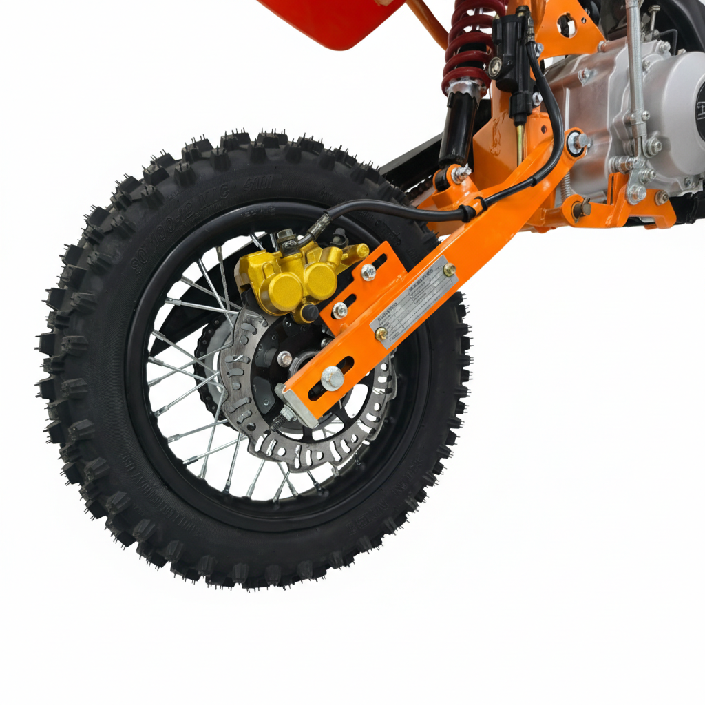 AK7 110cc Manual Clutch Petrol Dirt Bike with Electric Start – Orange