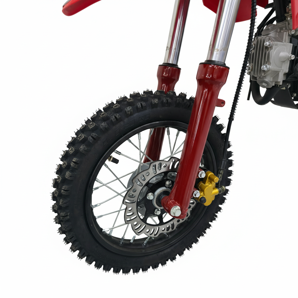 AK7 110cc Manual Clutch Petrol Dirt Bike with Electric Start – Red