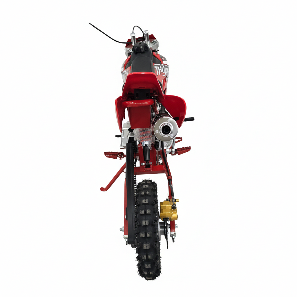 AK7 110cc Manual Clutch Petrol Dirt Bike with Electric Start – Red