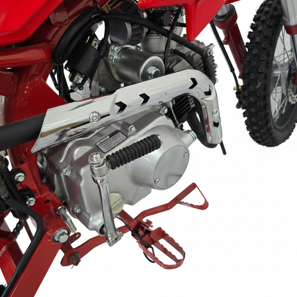 AK7 110cc Manual Clutch Petrol Dirt Bike with Electric Start – Orange