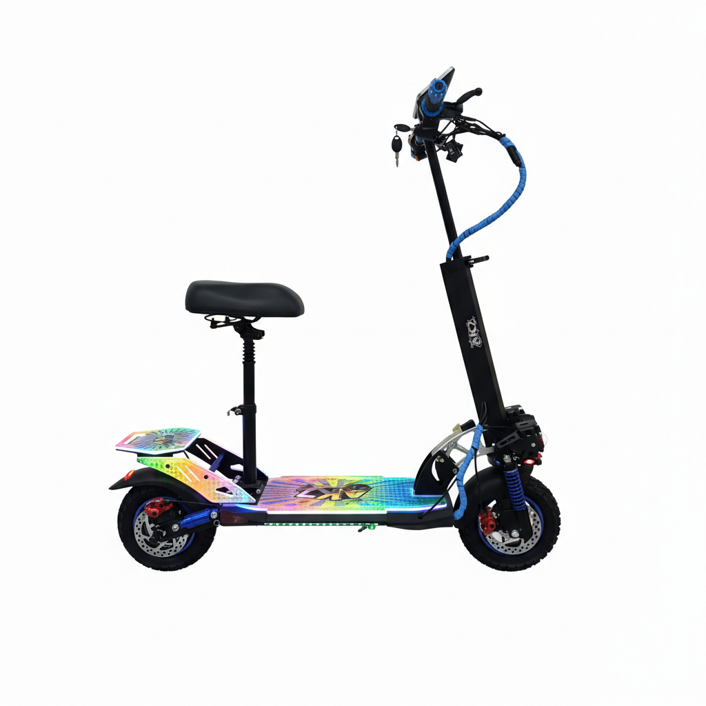 AK7 E10 Pro Electric Scooter – Seated Urban Commuter with RGB