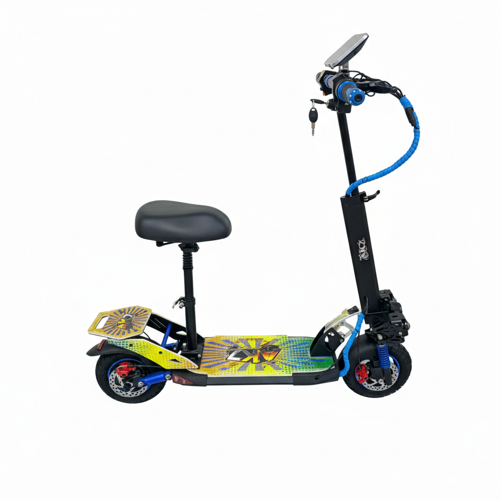 AK7 E10 Pro Electric Scooter – Seated Urban Commuter with RGB