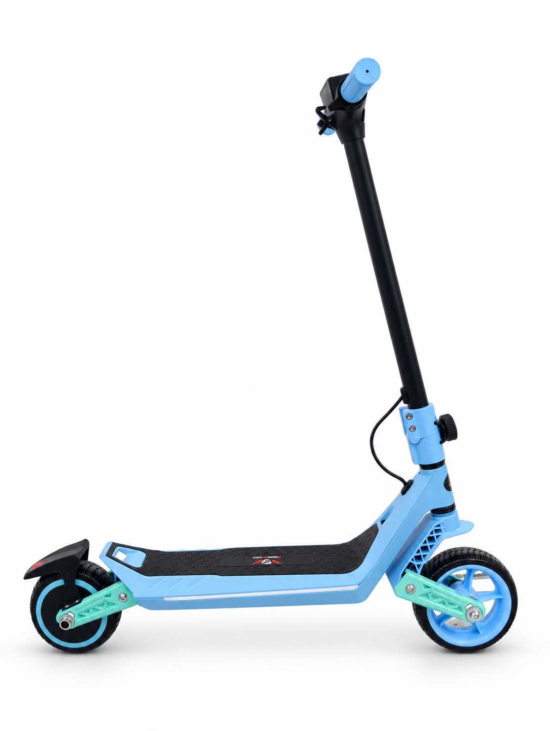 Light Blue Kids Electric Stand Scooter – Right side view