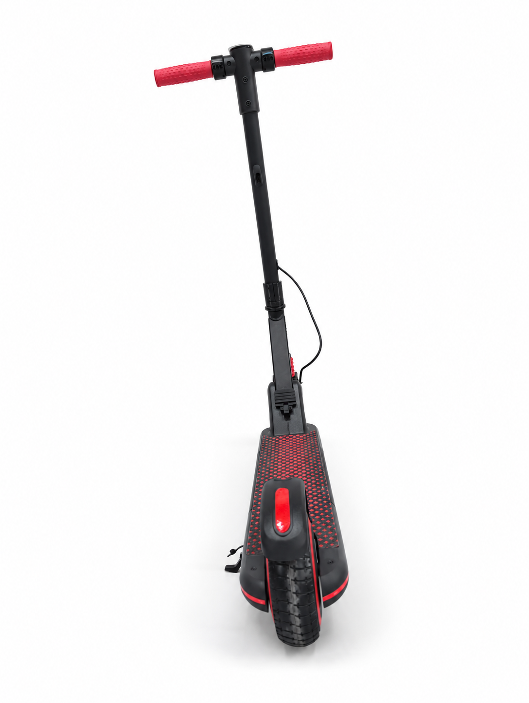 Red Kids Electric Stand Scooter – Rear view