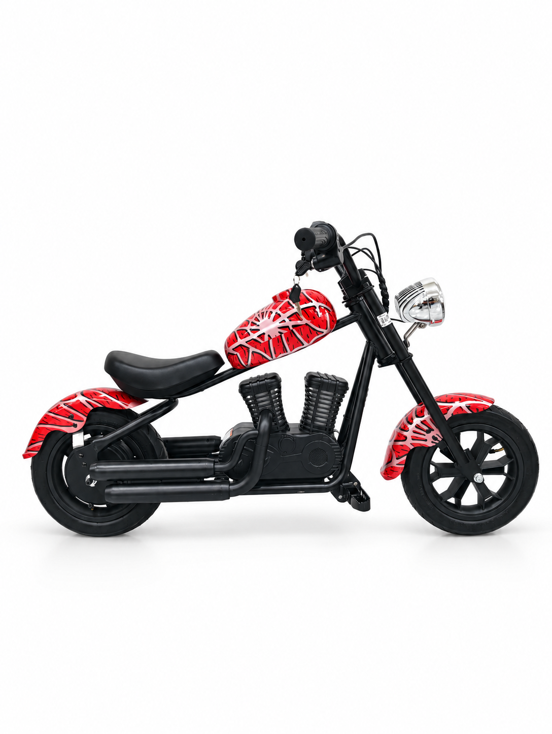 Red Kids Mini Electric Cruiser Motorbike – Right side view