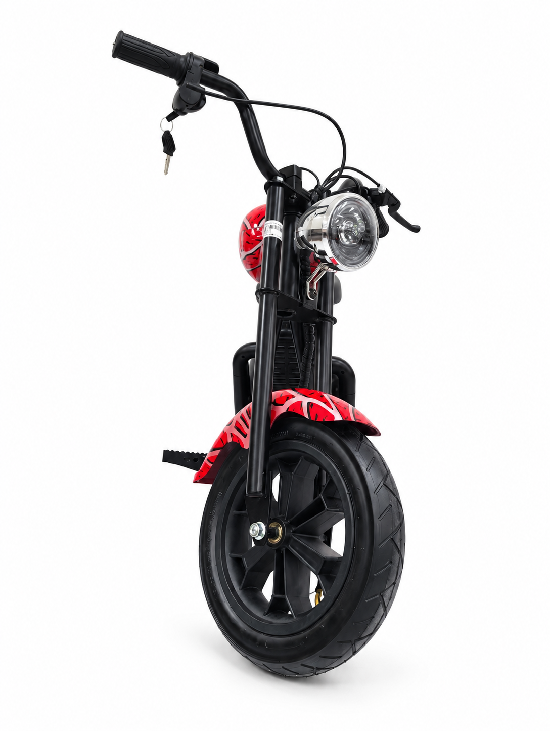 Red Kids Mini Electric Cruiser Motorbike – Front view